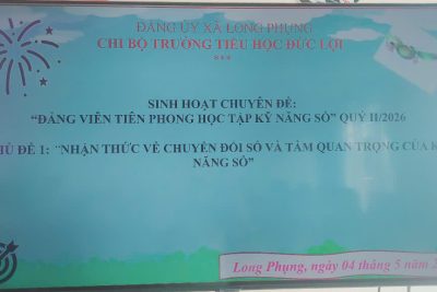 Chi bộ trường Tiểu học Đức Lợi tổ chức Sinh hoạt thường kỳ + Sinh hoạt chuyên đề